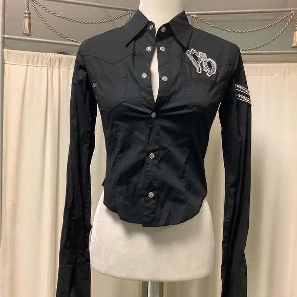 Phard cropped button up collared shirt - Picture 2 of 15